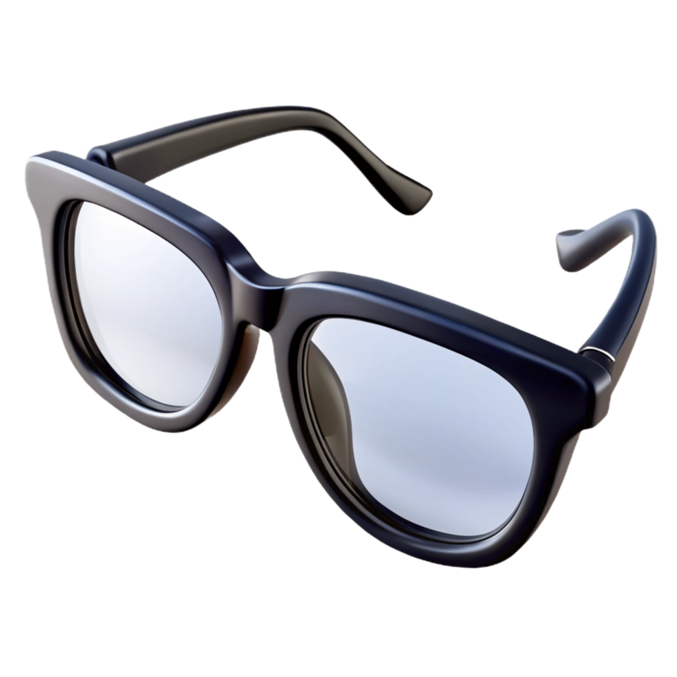 impressive contemporary A pair of reading glasses with black frames detailed png