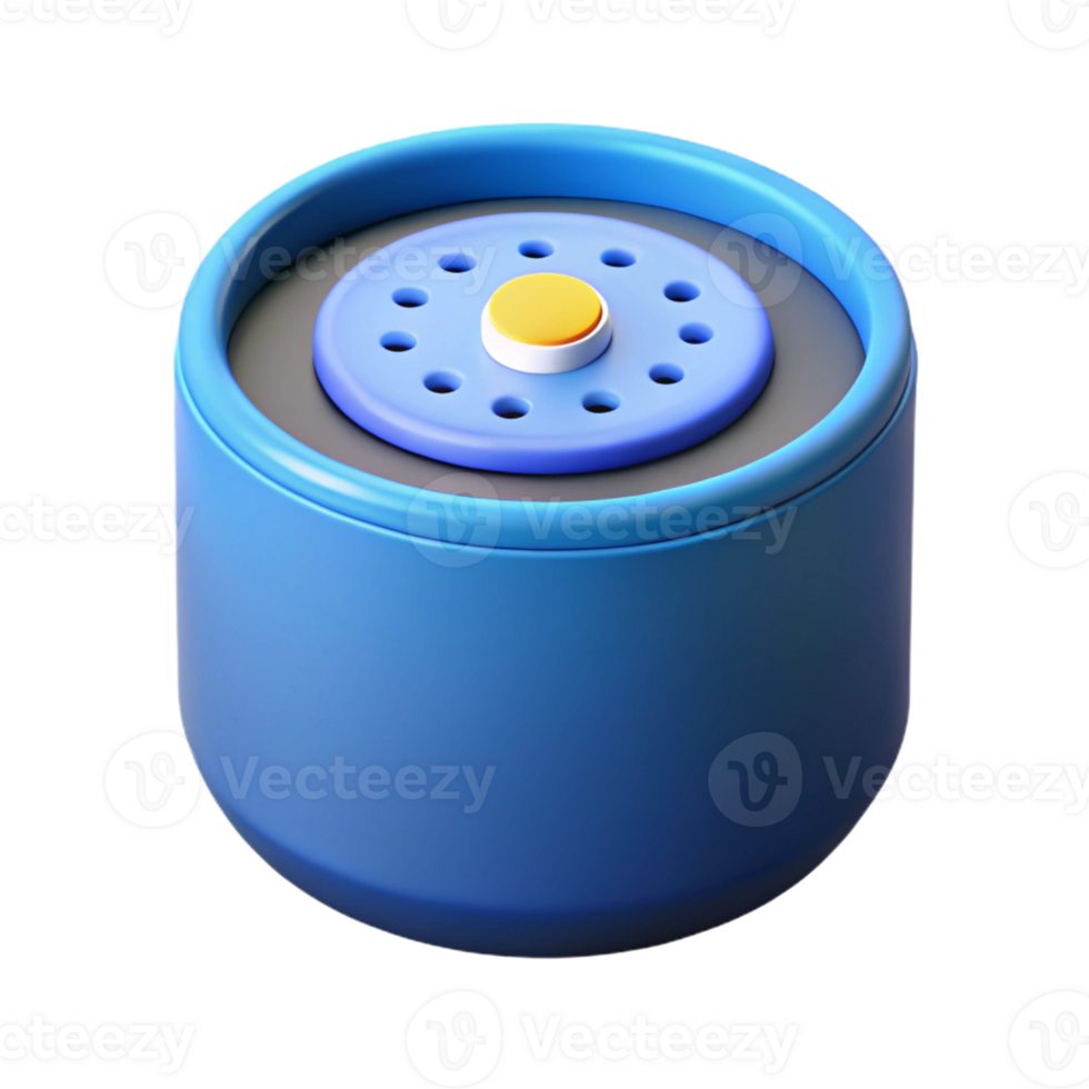 magnificent minimalist Smart speaker with voice assistant activated detailed png