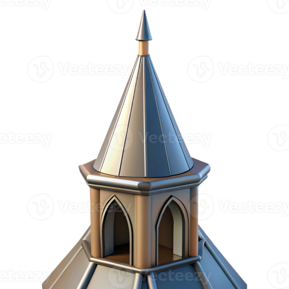 magnificent traditional Gothic church spire, pointed, high quality png