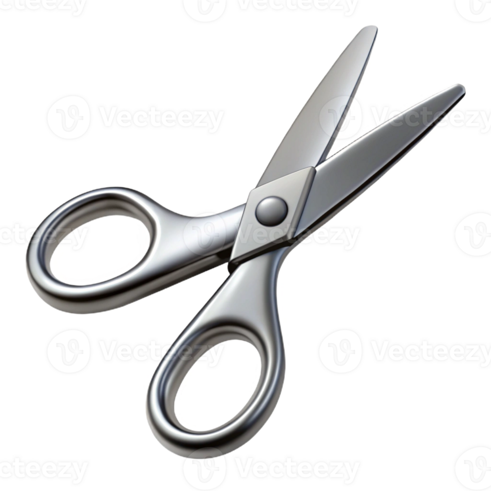 vibrant abstract Scissors, silver, sharp blades, premium png