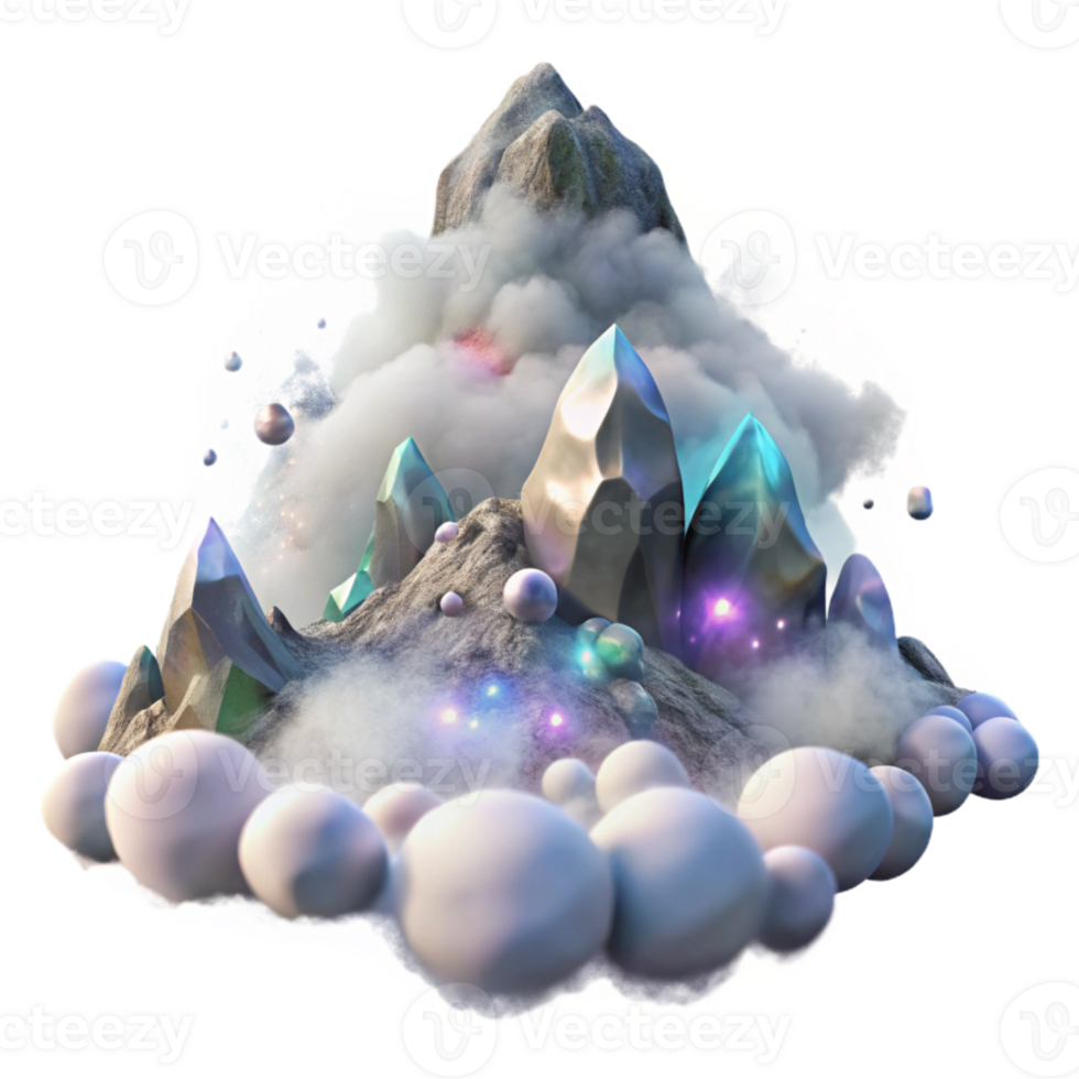 serene artistic Ethereal Fog Swirling Around Trees Transparent for Fantasy Art exclusive png