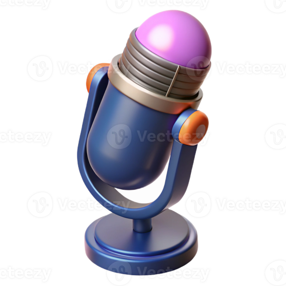 extraordinary contemporary Futuristic microphone with voice modulation technology high quality png