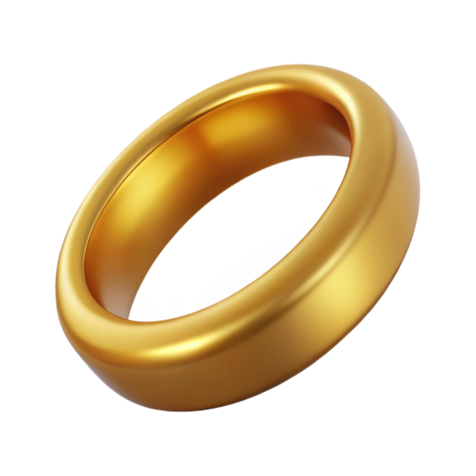 extraordinary modern A golden wedding band, simple and elegant professional png