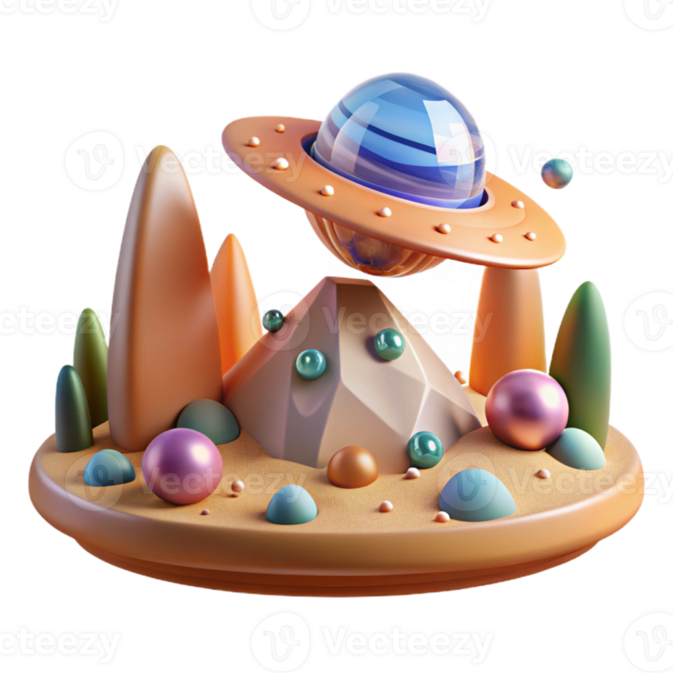 beautiful contemporary Extraterrestrial Desert Cutout for Digital Art png