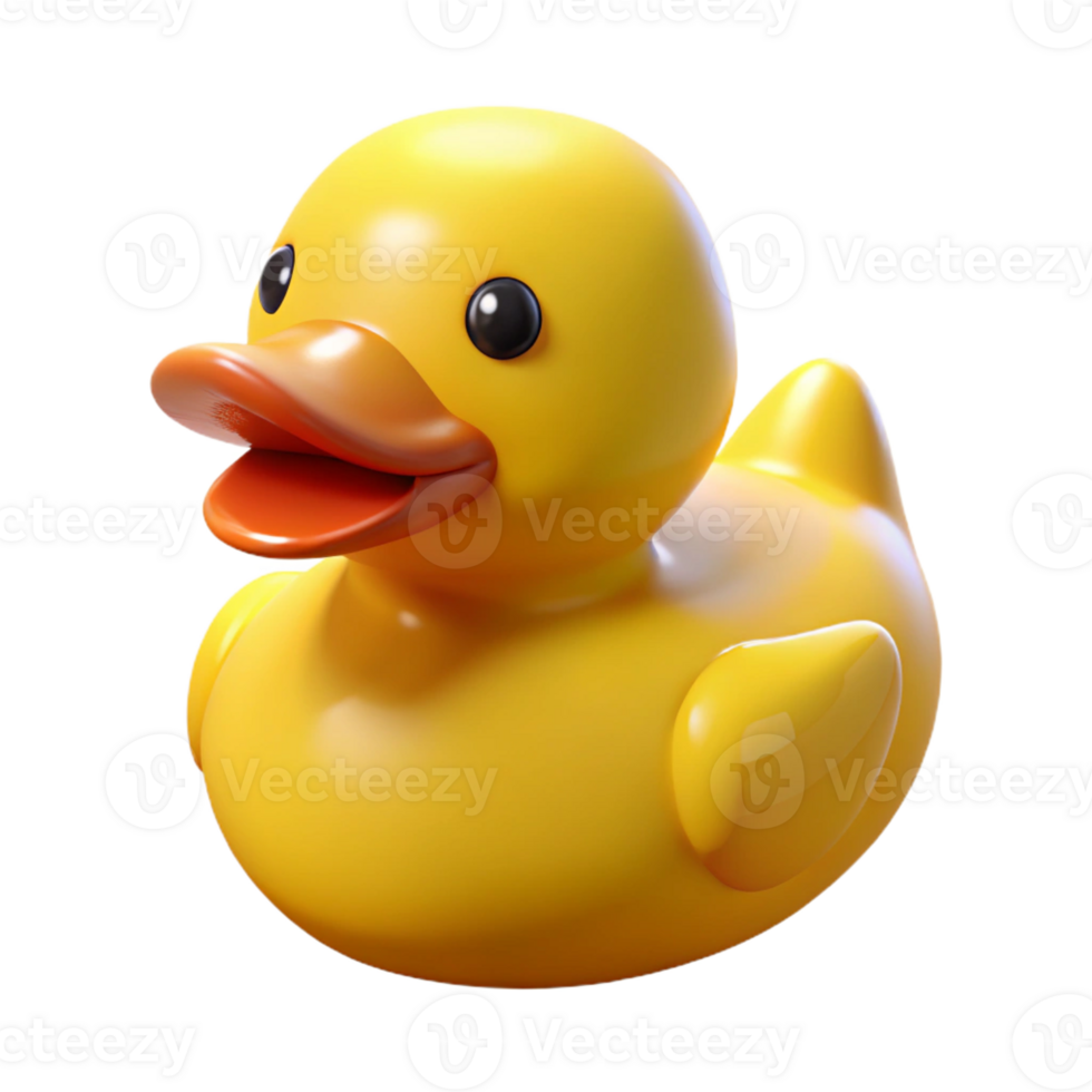 serene creative Rubber duck, yellow, classic design, high quality png
