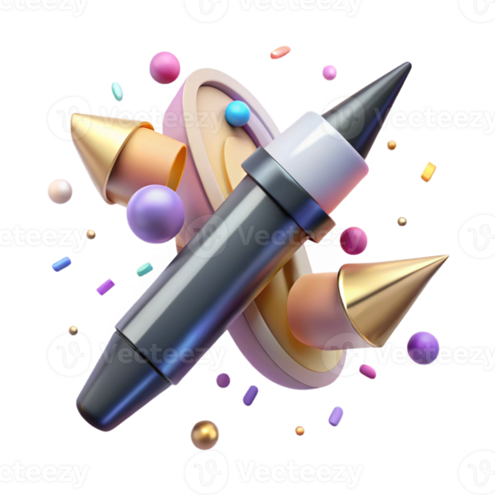 extraordinary artistic Eyeliner Pen Precise Tip Isolated for Makeup Artistry premium png