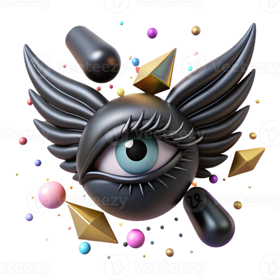dramatic artistic Eyeliner Liquid Black Winged Look Cutout for Dramatic Eyes original png