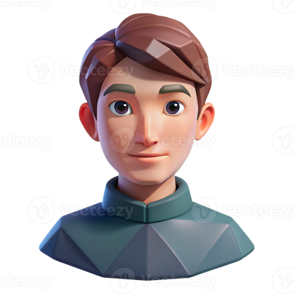 stunning creative Portrait of a person in a low-poly style, geometric, faceted surface, low-poly 3D rendering style 4K png