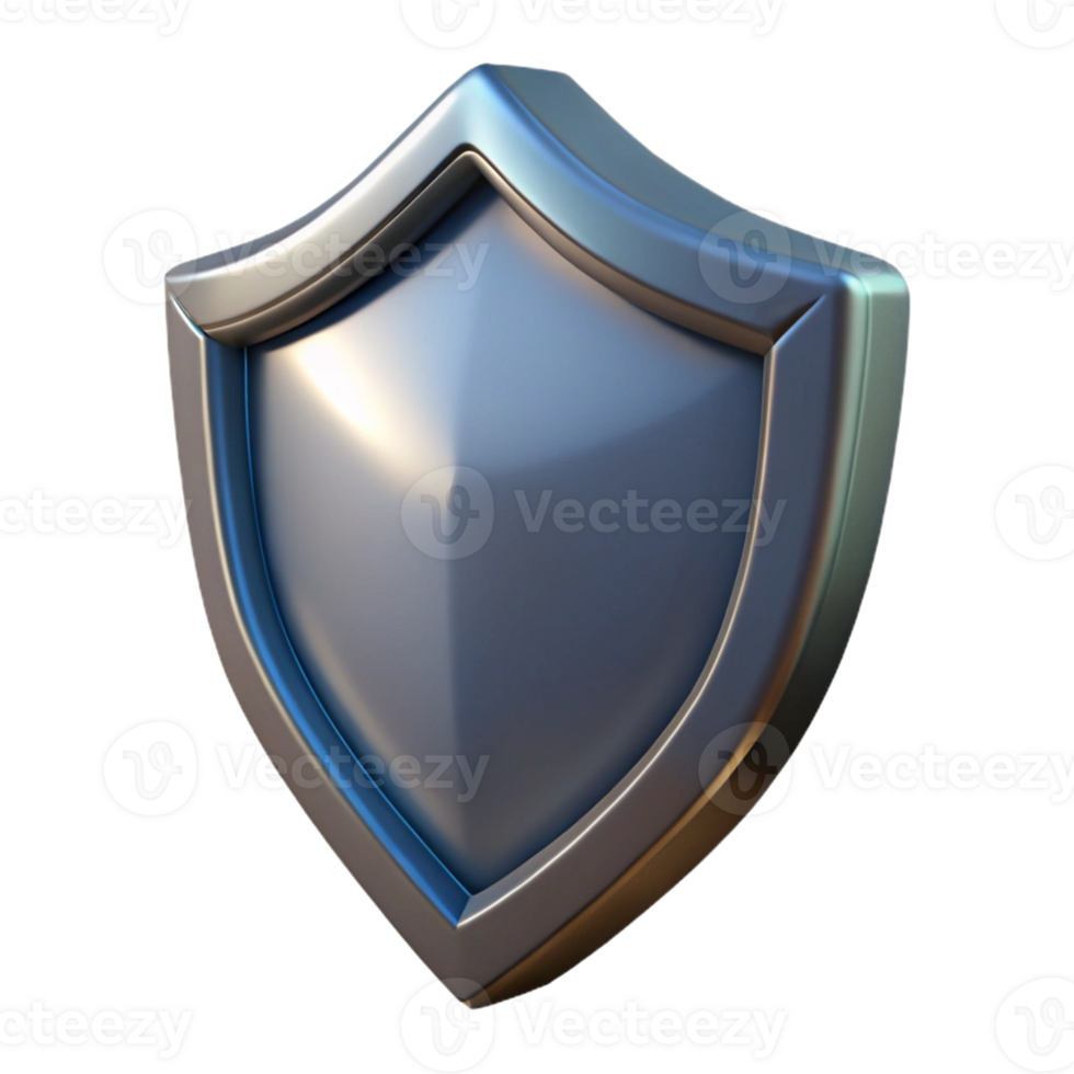 elegant abstract Single, stylized, low-poly shield, metallic texture exclusive png