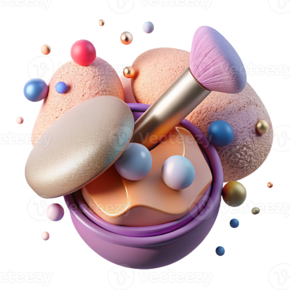 elegant vintage Eyeshadow Applicator Soft Sponge Cutout for Makeup Techniques professional png