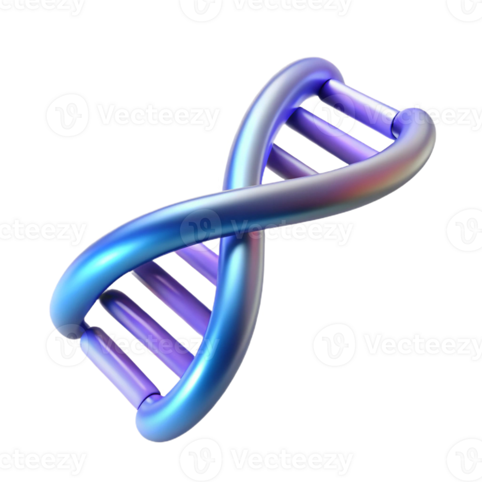 dramatic artistic A DNA double helix, glowing original png