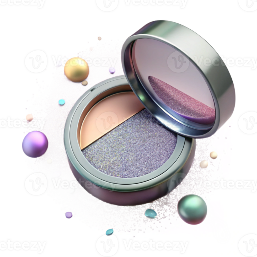 vibrant abstract Eyeshadow Single Pan Shimmery Finish Transparent for Makeup Artists detailed png