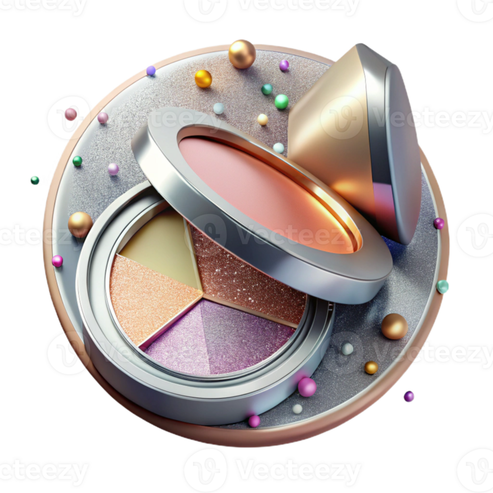 vibrant creative Eyeshadow Single Pan Shimmery Finish Transparent for Makeup Artists genuine png