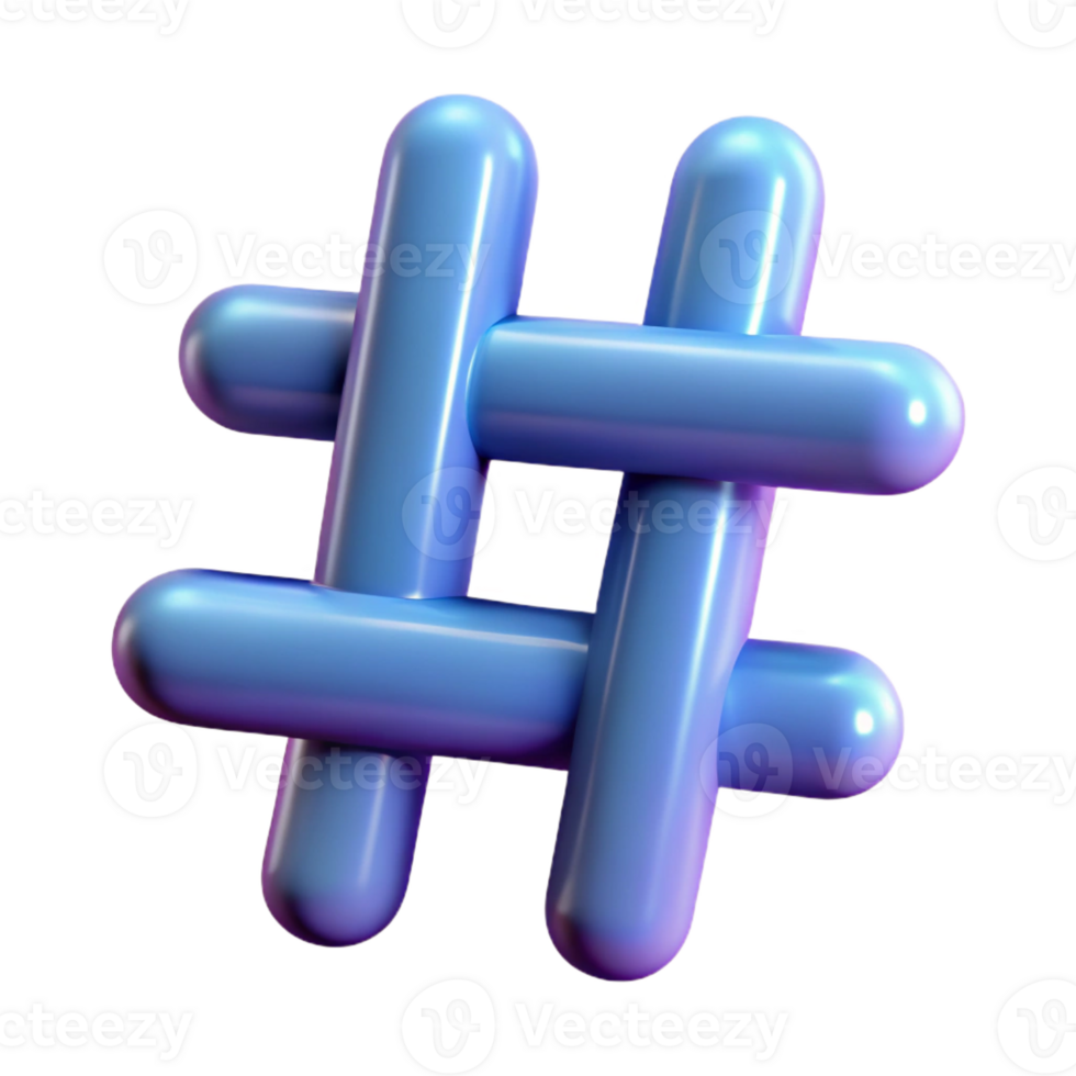 beautiful contemporary A hashtag symbol, stylized, abstract social media professional png