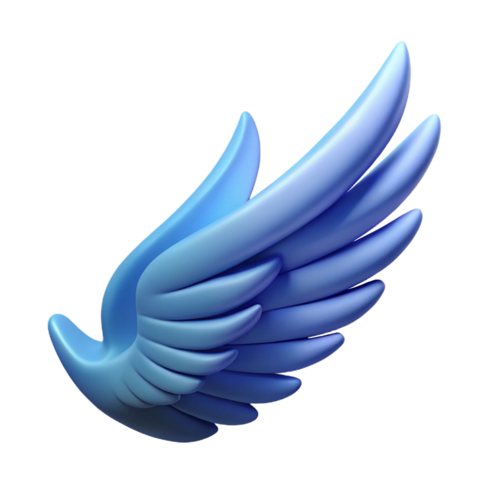 extraordinary contemporary A stylized wing, feathered and outstretched original png