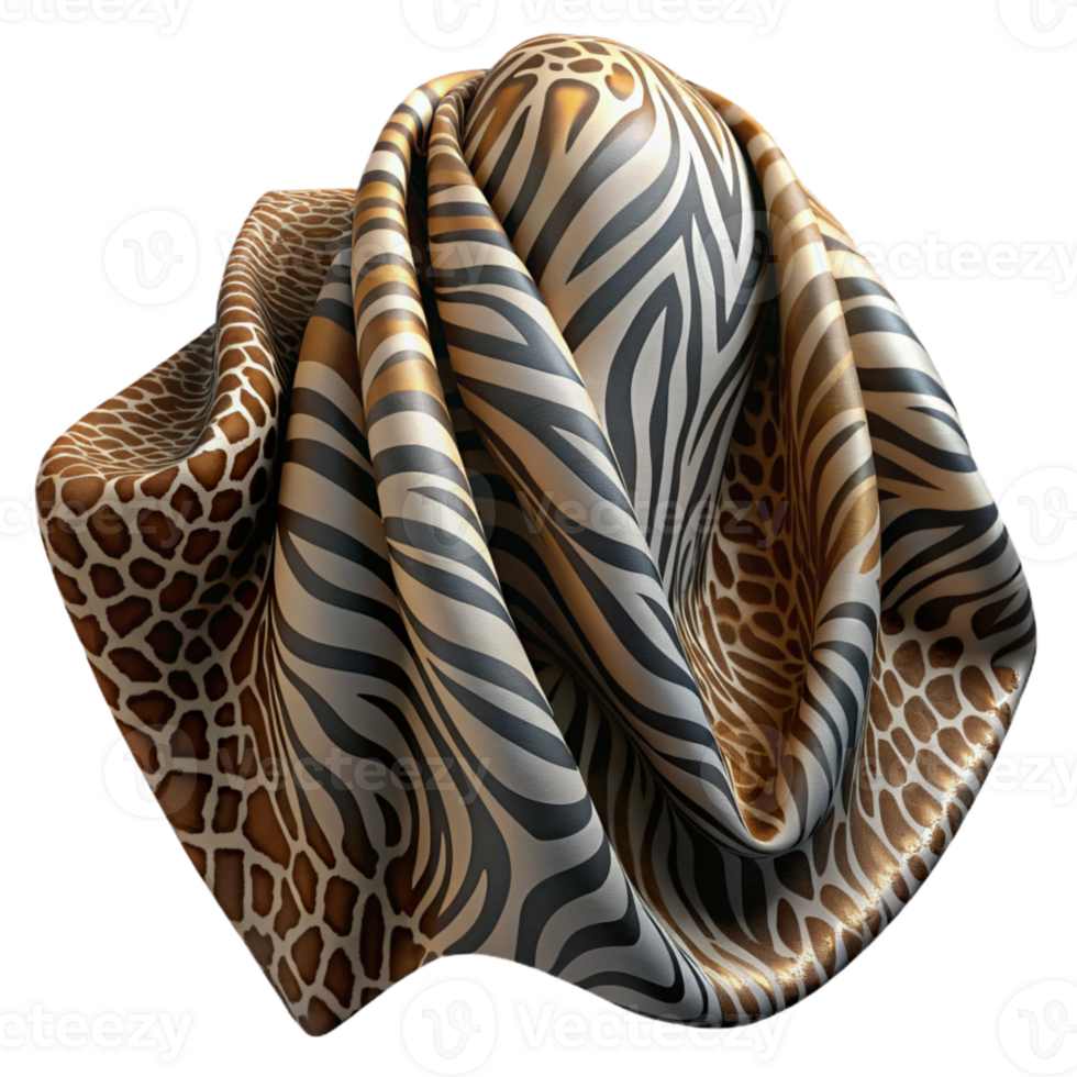 wonderful contemporary Fabric Texture Animal Print Design Isolated detailed png