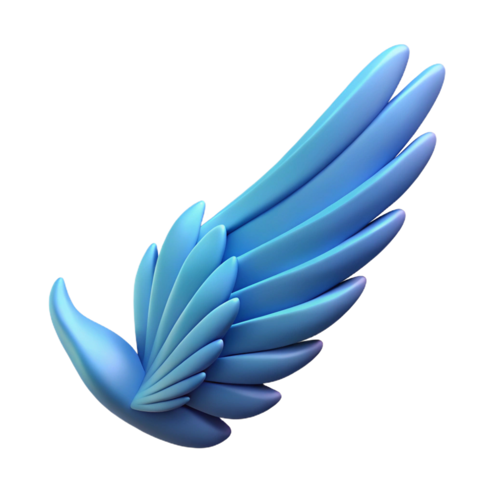 extraordinary rustic A stylized wing, feathered and outstretched authentic png