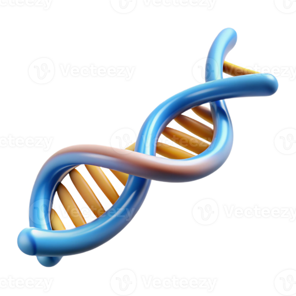 wonderful abstract A DNA double helix, scientifically accurate, professional png