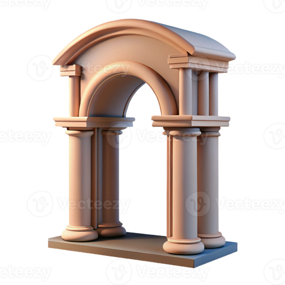 vibrant traditional Classical arch, keystone detail, professional png