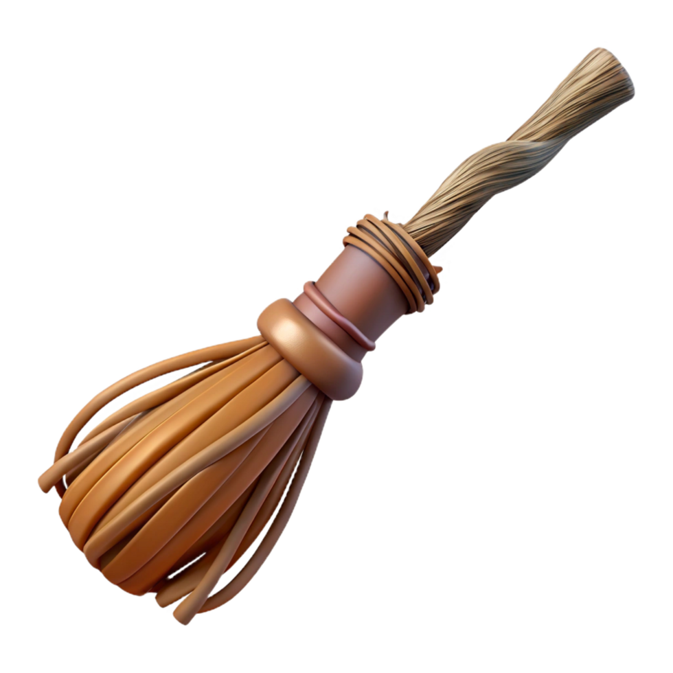 impressive contemporary A witch's broom, made of twigs and bound with twine high resolution png