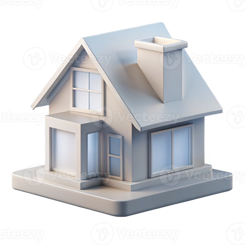 wonderful artistic Architectural model, house, white, detailed png