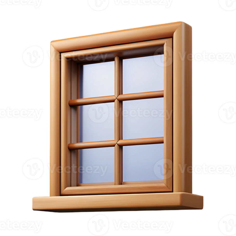 dramatic classic Window frame, double-hung, wood professional png