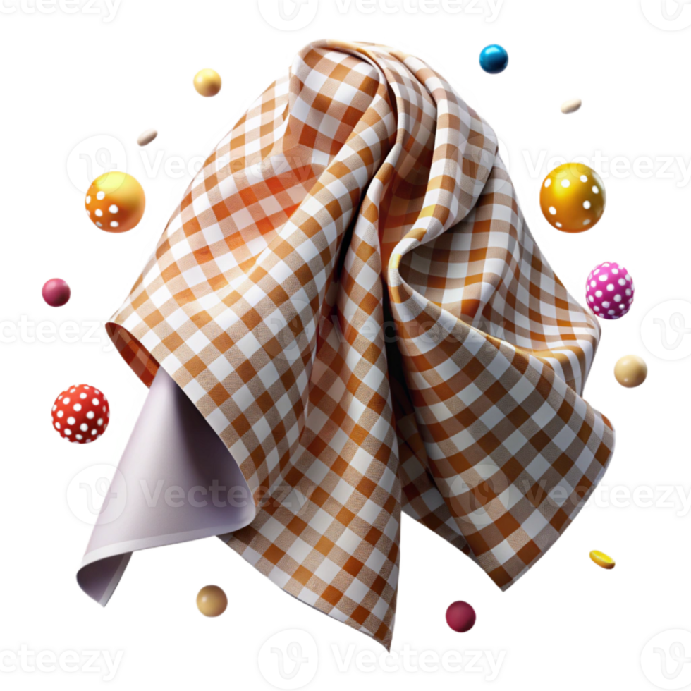 impressive rustic Fabric Texture Gingham Pattern Design Isolated premium png