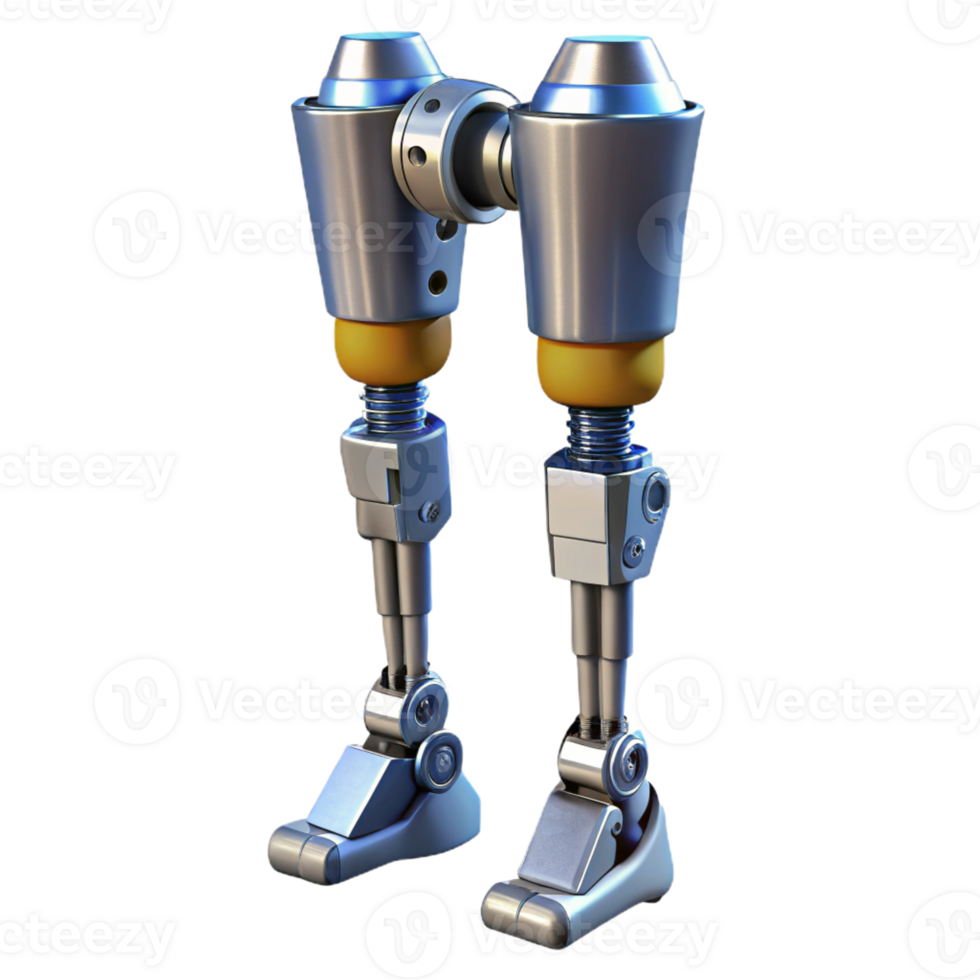 impressive traditional Cybernetic leg with hydraulic pistons high resolution png