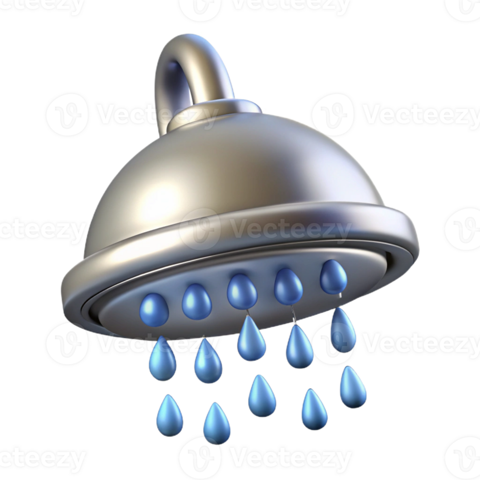 dramatic minimalist Shower head, rainfall style, chrome detailed png