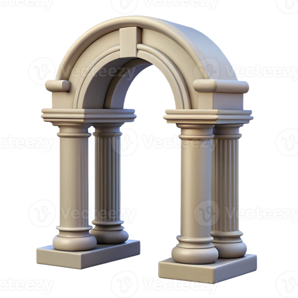 dramatic minimalist Classical arch, keystone detail, detailed png