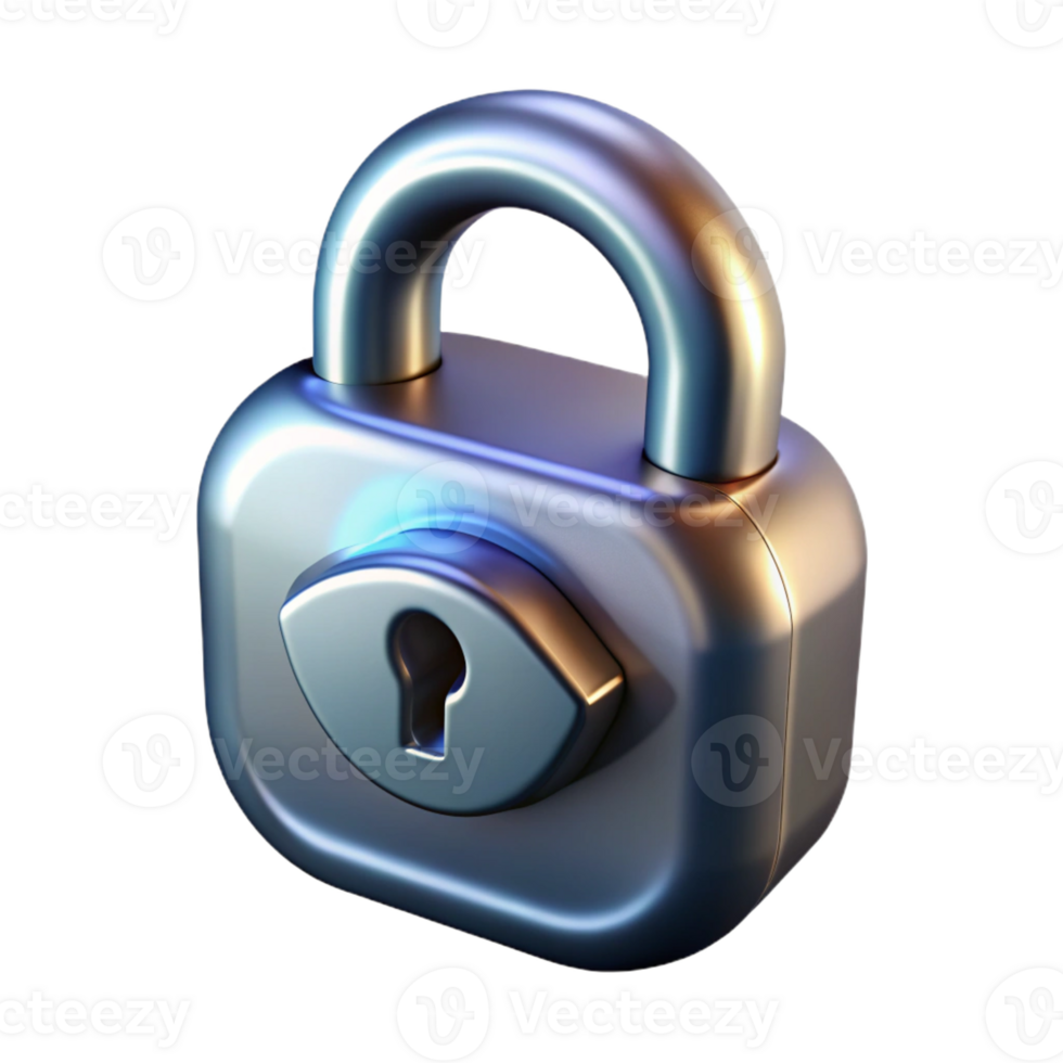 vibrant traditional A lock, secure, metallic, abstract security professional png