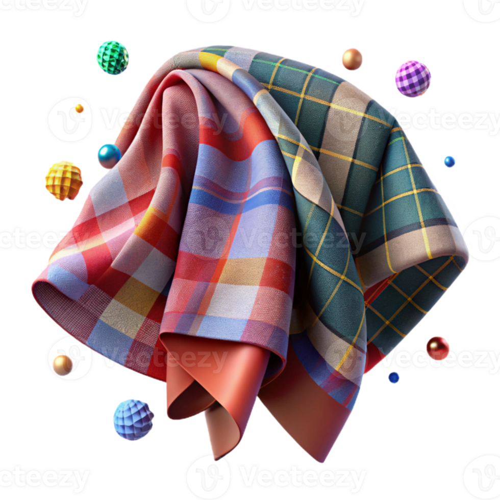 dramatic contemporary Fabric Texture Plaid Pattern Background Transparent high quality png
