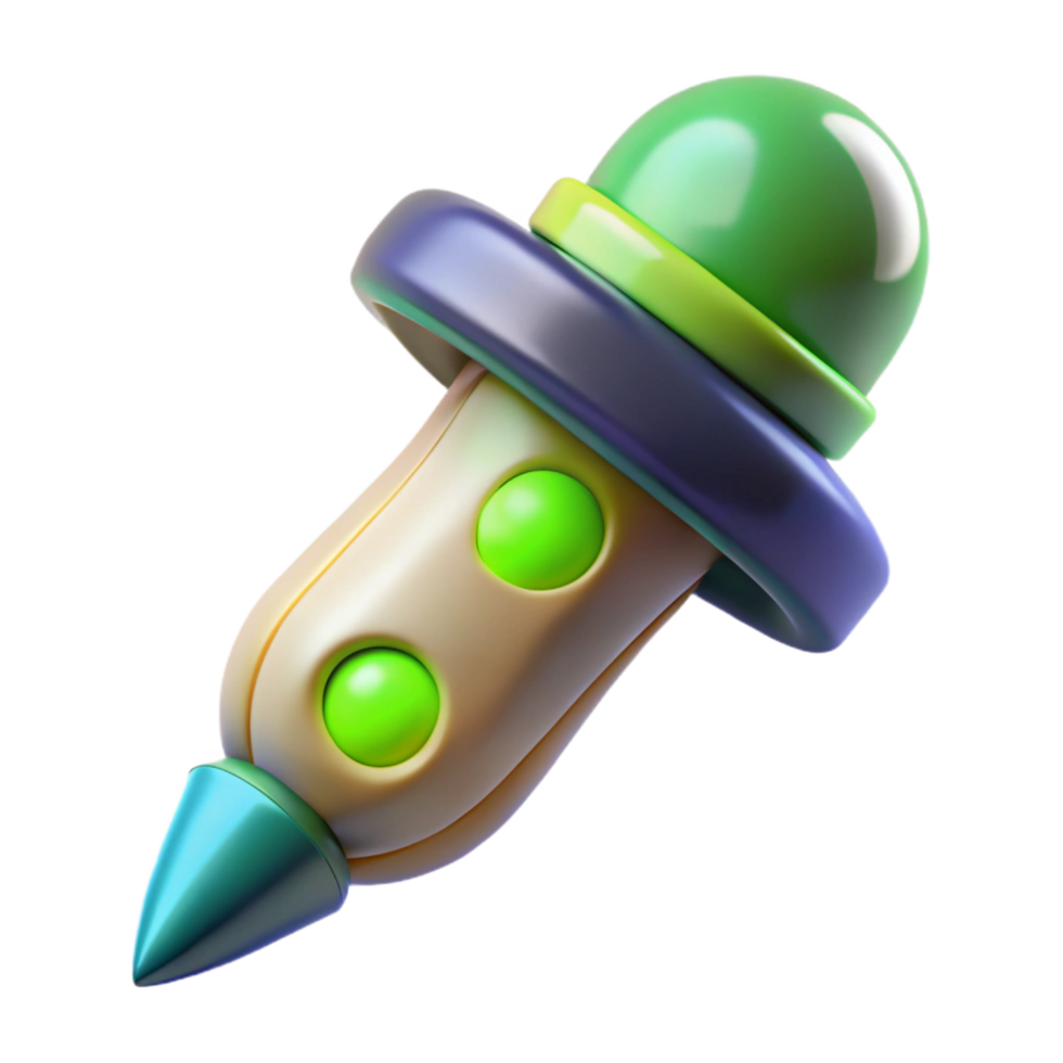 beautiful abstract Alien writing utensil with glowing tip detailed png