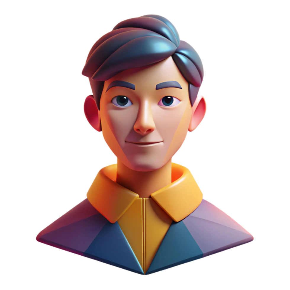 dramatic classic Portrait of a person composed of geometric shapes, bold, contrasting lighting, cubist style exclusive png