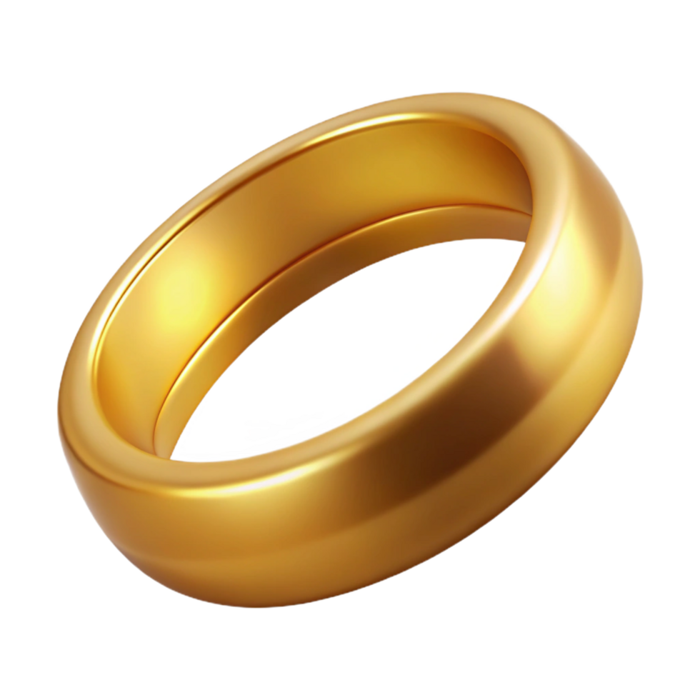 wonderful rustic A golden wedding band, simple and elegant high quality png
