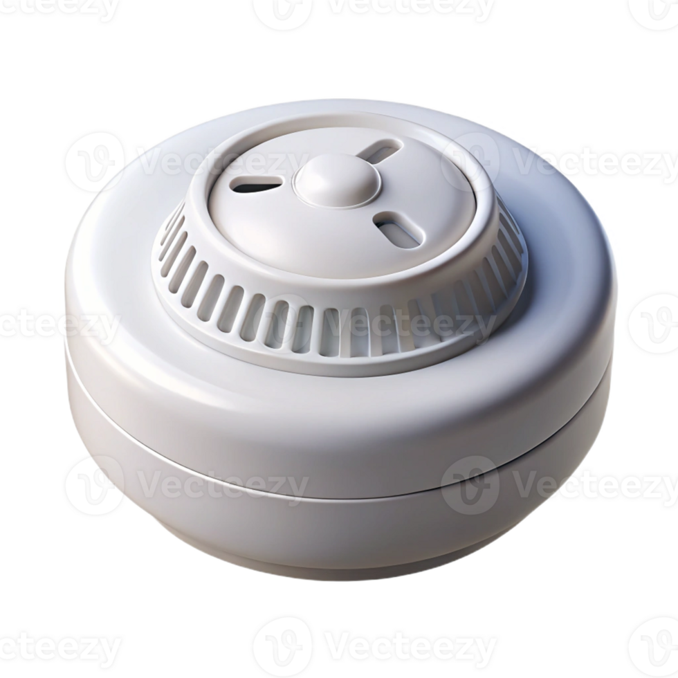 elegant vintage Smoke detector white plastic genuine png