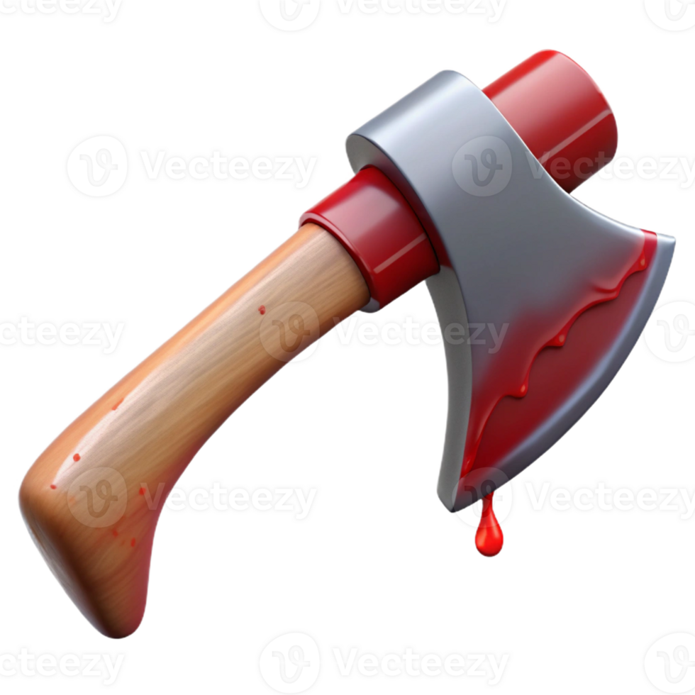 magnificent classic Realistic, bloody axe, dripping gore high resolution png