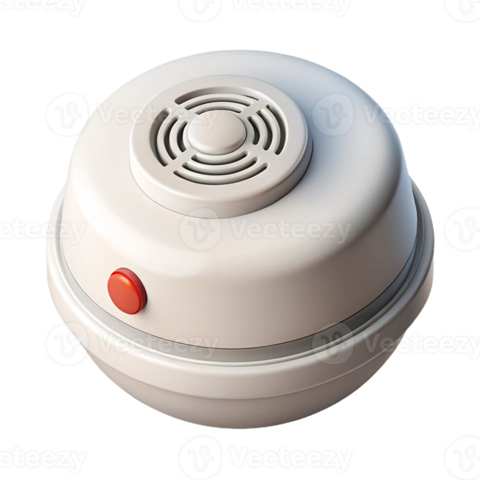 magnificent abstract Smoke detector, white, battery operated detailed png