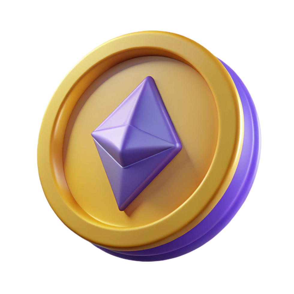 beautiful classic Cryptocurrency Ethereum digital coin original png