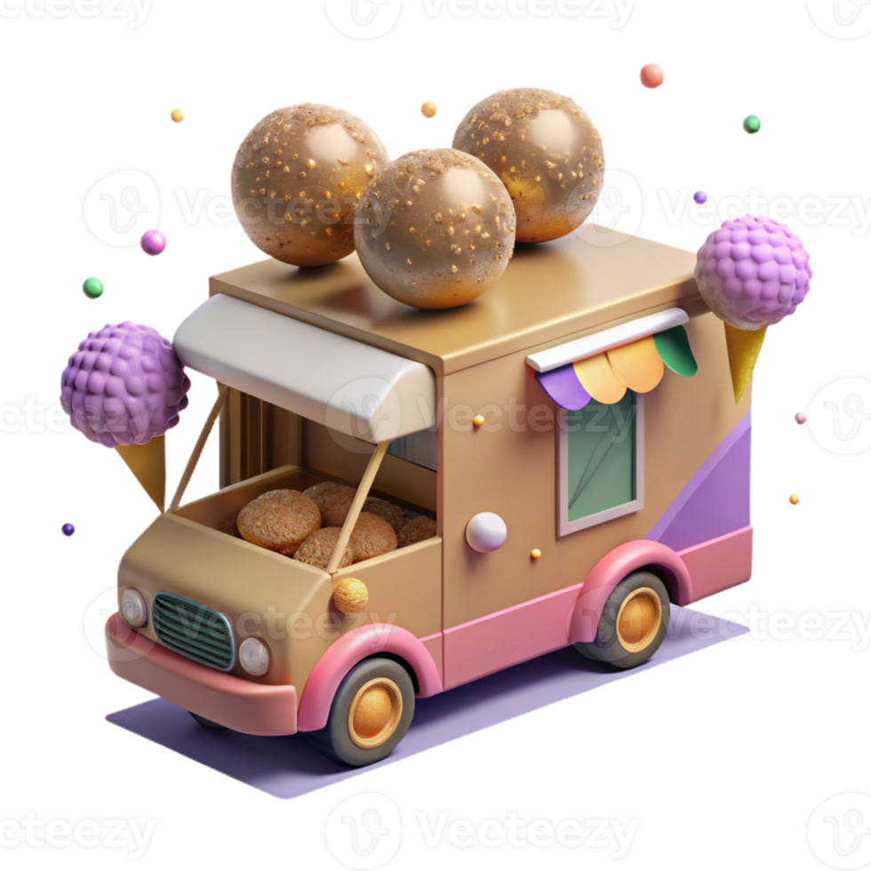 stunning creative Falafel Middle Eastern Cuisine Fried Isolated Food Truck Graphic detailed png