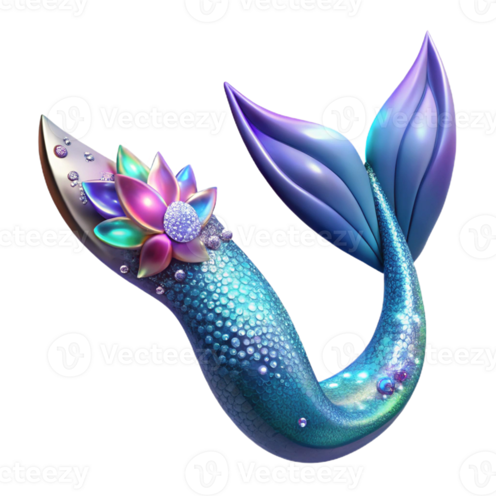 extraordinary creative Fantasy Mermaid Tail Mythical Design Isolated genuine png