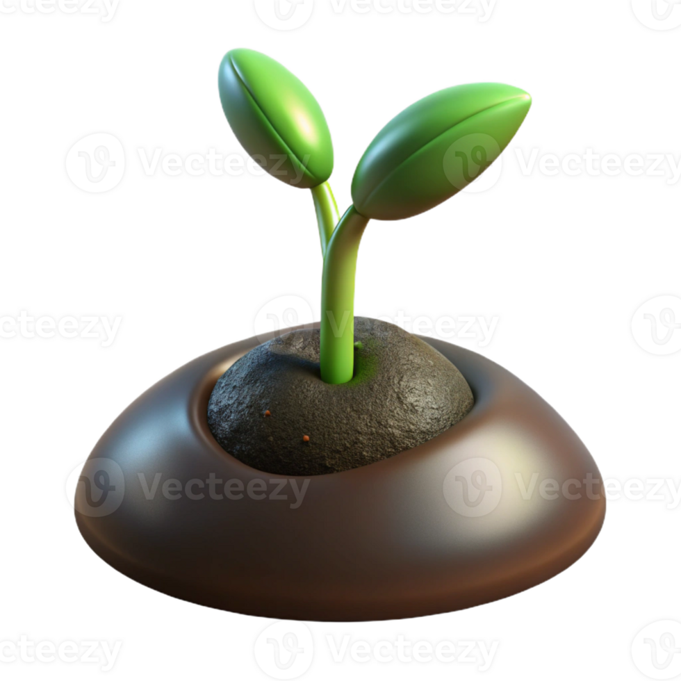 impressive rustic A sprouting seed, pushing through dark soil, dramatic chiaroscuro lighting, close-up macro photography 4K png