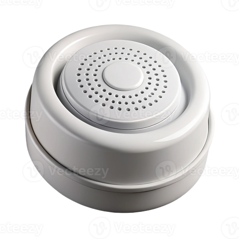 magnificent minimalist Smoke detector white plastic detailed png