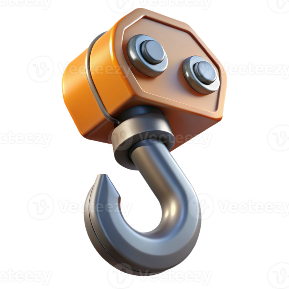 wonderful contemporary Crane hook, heavy duty steel professional png