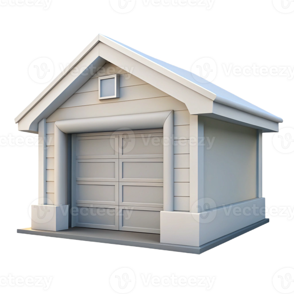 dramatic vintage Garage door, sectional, white, high quality png