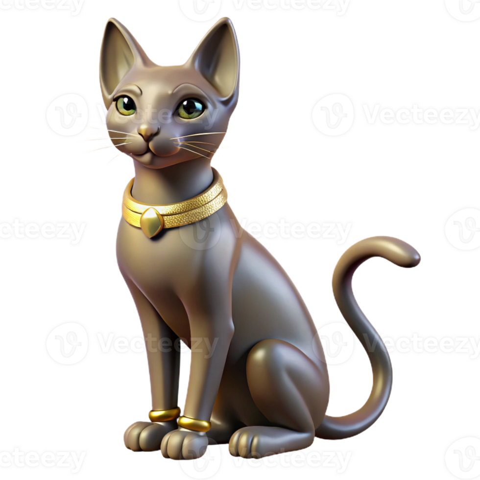 beautiful traditional Bastet, cat goddess, elegant and graceful, professional png