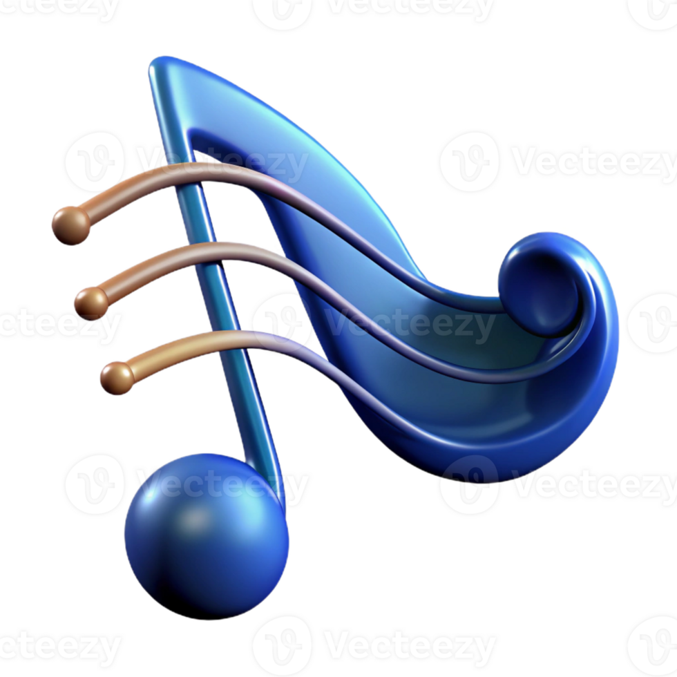 beautiful rustic A musical note, flowing lines, abstract melody detailed png