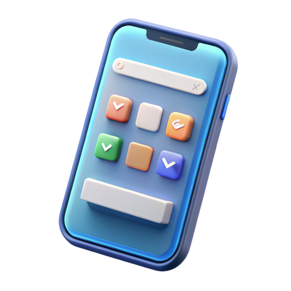 magnificent creative Smartphone mockup displaying mobile app interface genuine png