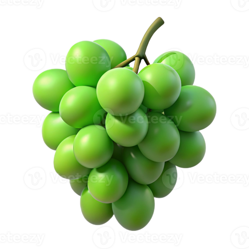 vibrant artistic Green grapes, bunch, fresh and juicy, premium png