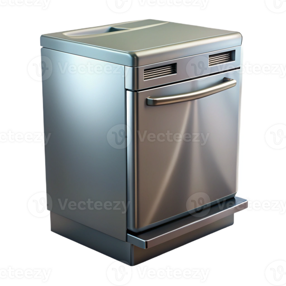 elegant rustic Dishwasher, stainless steel, built-in authentic png
